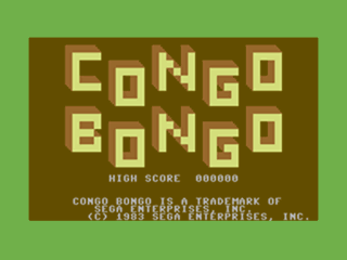 Congo Bongo title screen for Commodore 64